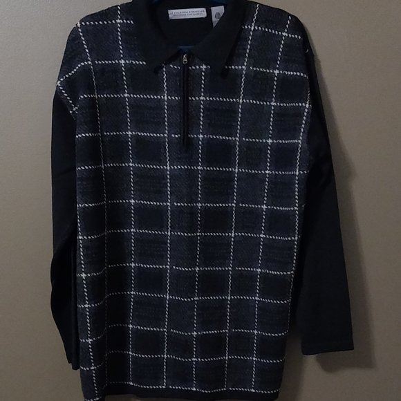 Le Collezioni Structure 100% Pure New Wool 1/4 Zip Sweater Men's MEDIUM - Picture 3 of 6